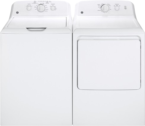Brand-new full-size GE washer and dryer pair